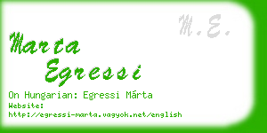 marta egressi business card